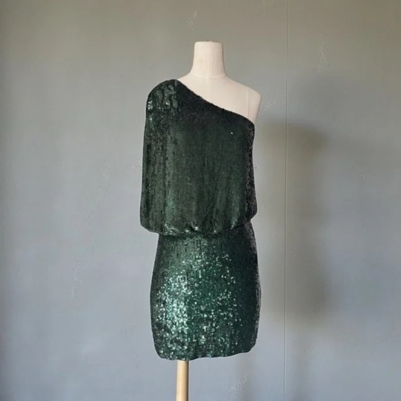 Russian Roulette Dress - Sequin Green Haute Hippie - Picture 2 of 9